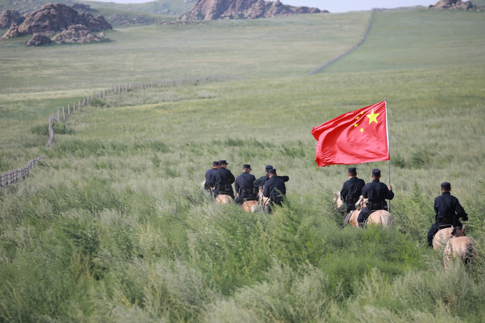 高清美图预警！民警在草原上策马奔腾的样子你见过吗？